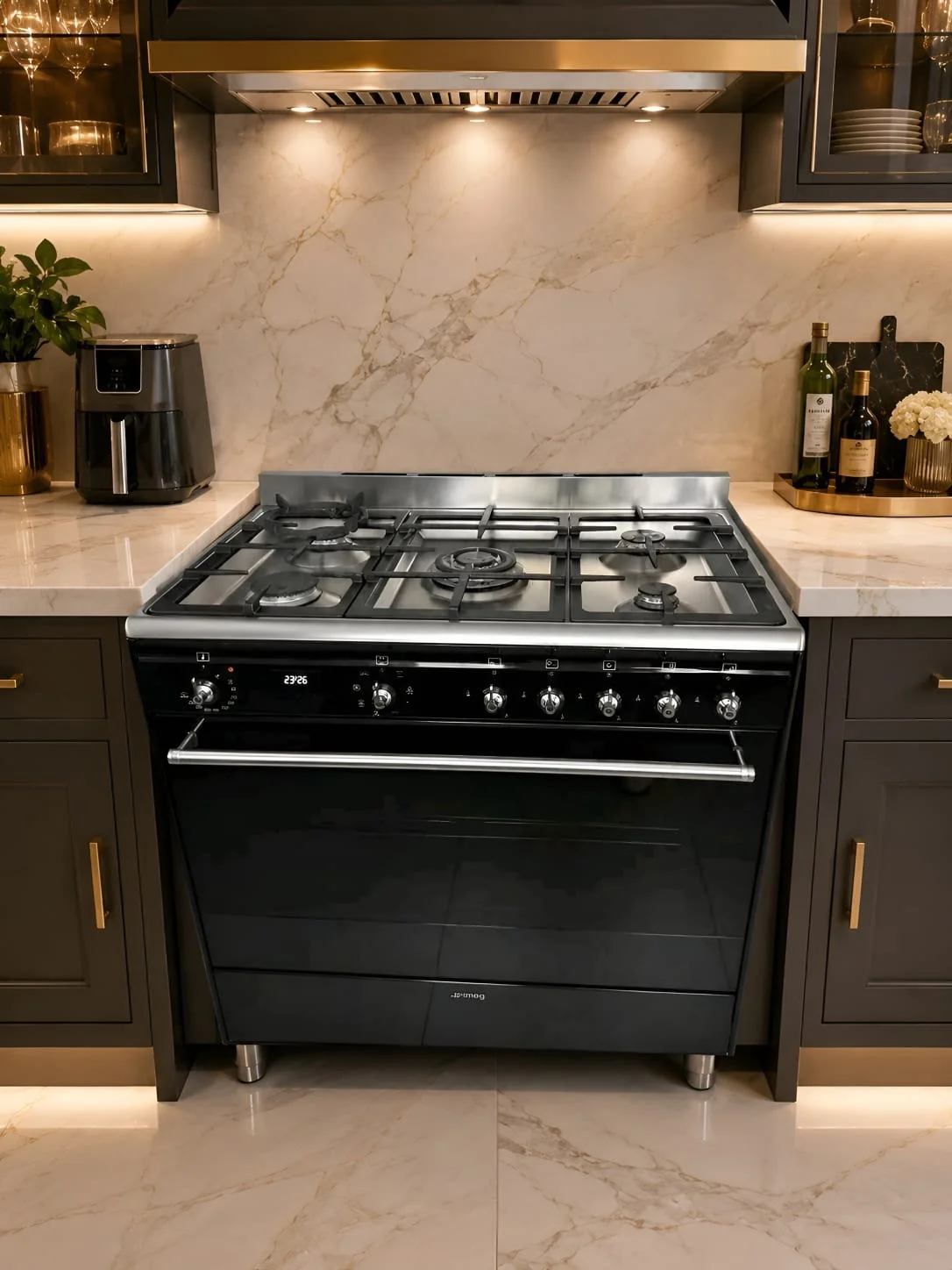 Smeg 5 Hobs Top Gas Oven Electric Cooker