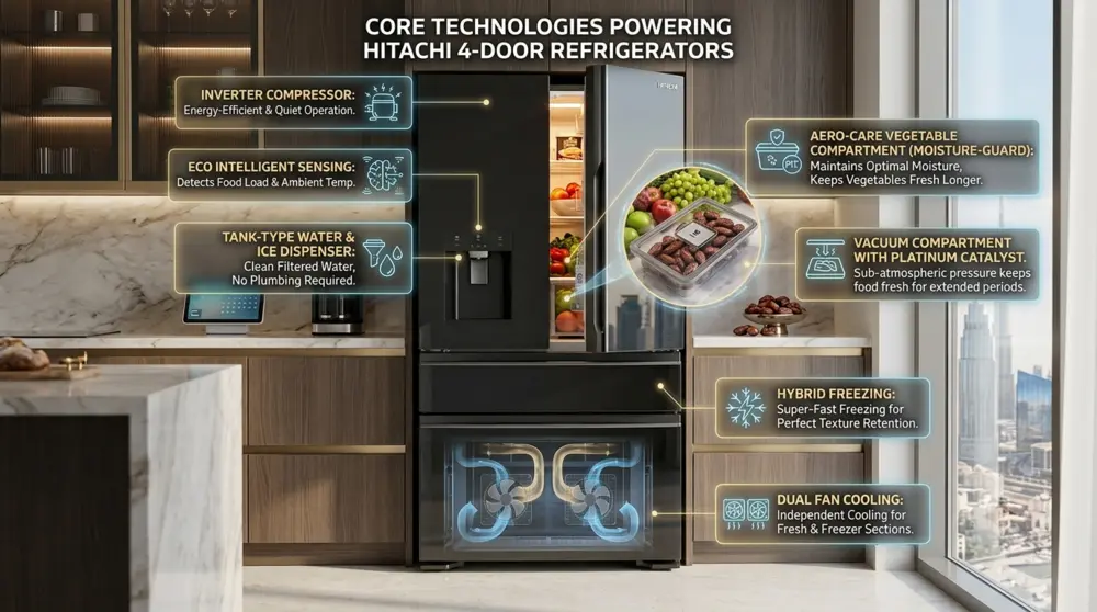4 door hitachi refrigerator technologies